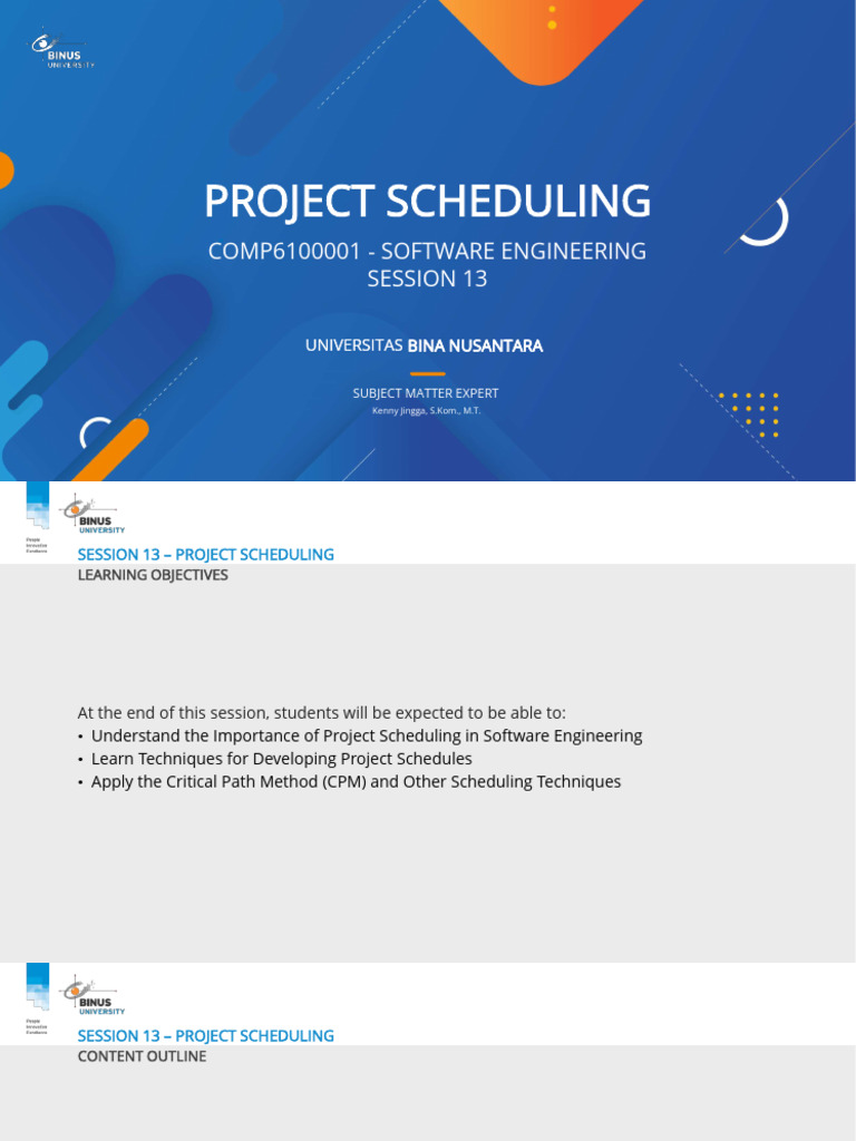 13 - Project Scheduling - 20260416092208 | PDF | Software Engineering ...