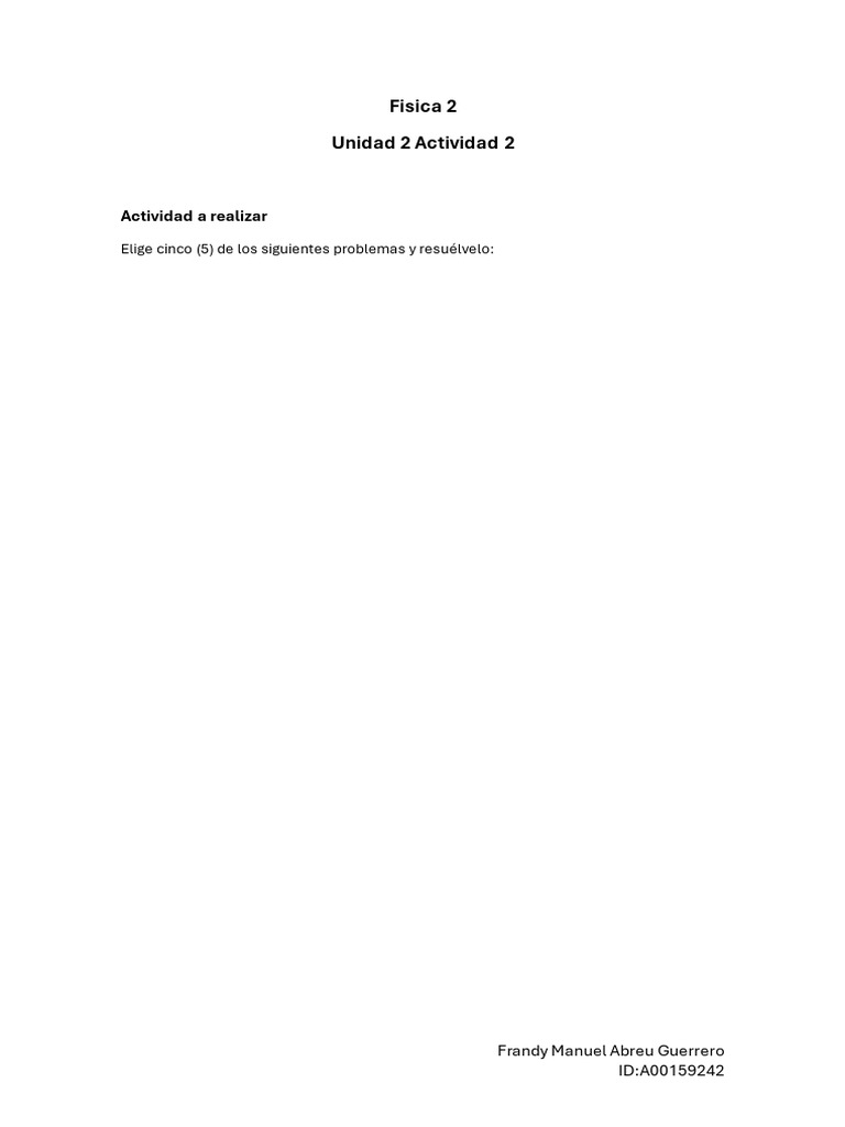 Unidad 2 Actividad 2 | PDF