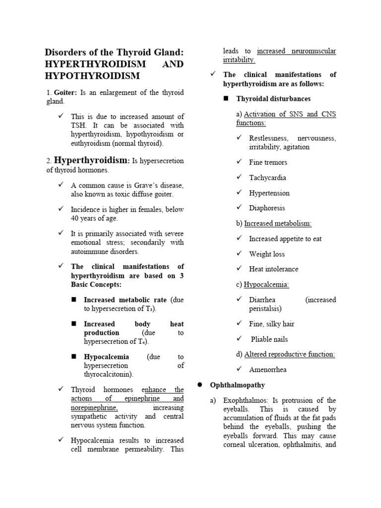 Hyperthyroidism and Hypothyroidism_062901 | PDF | Hyperthyroidism | Thyroid