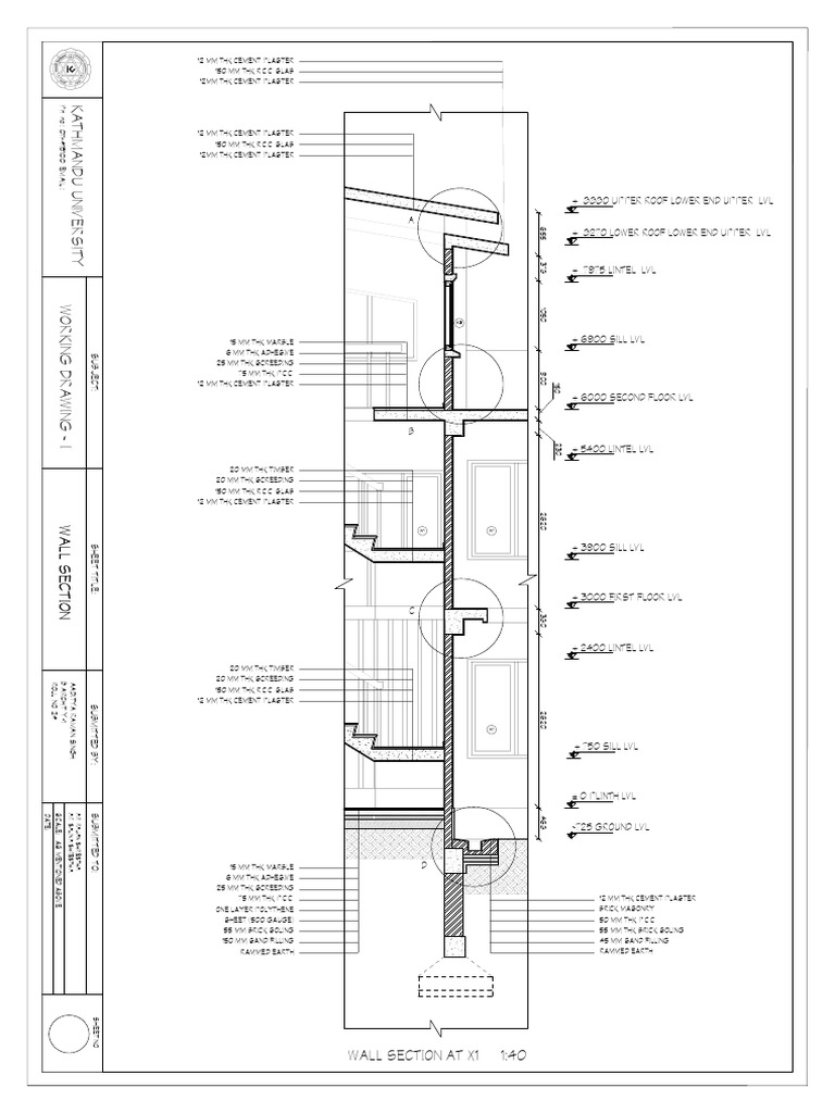 Wall Section | PDF | Plaster | Brick