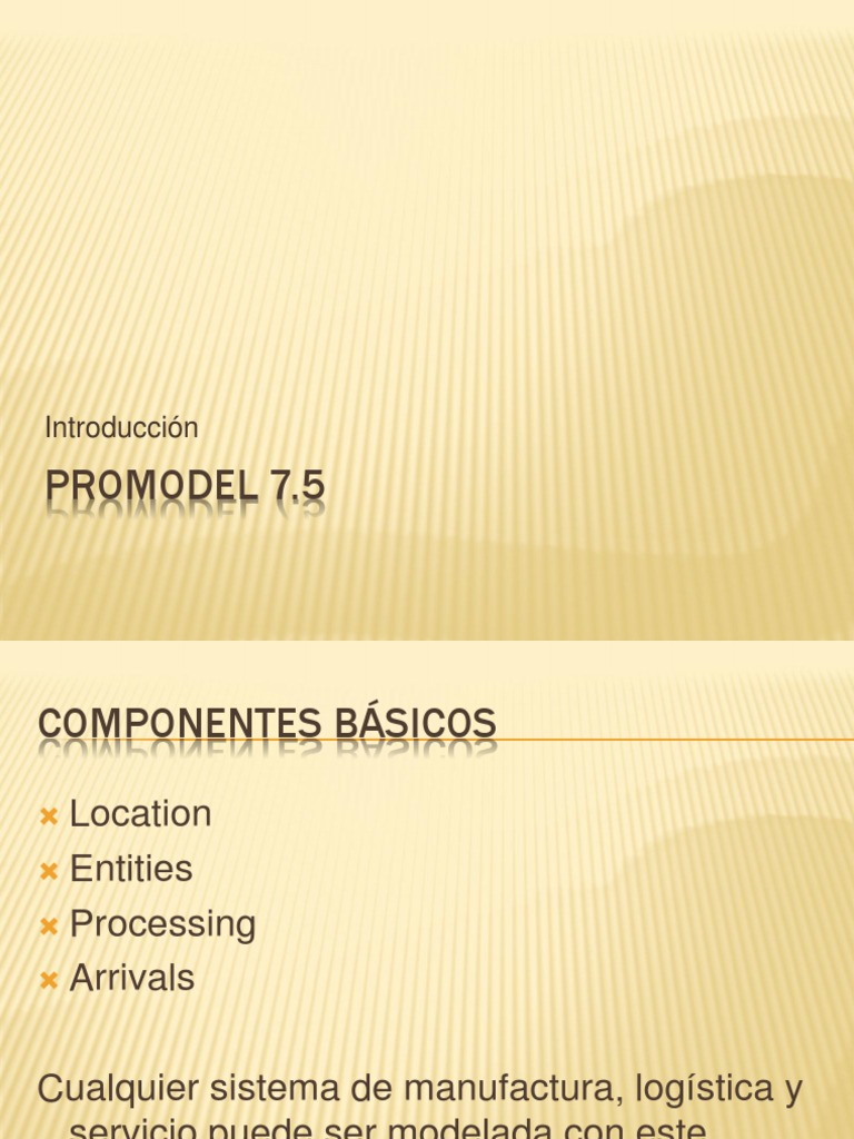 Introducción a Promodel 7.5 | PDF | Engranaje | Informática