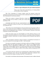 Aug11.2012 - B House Leader Seeks Floor Limit or Cap On Bid Prices For Government Projects