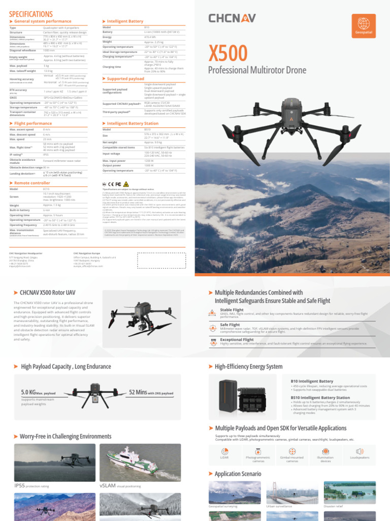 Professional Multirotor Drone: Specifications | PDF | Unmanned Aerial ...