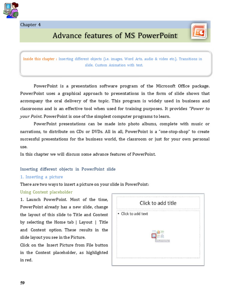 Class 6th (Computer) Ch 4 | PDF | Microsoft Power Point | Computing