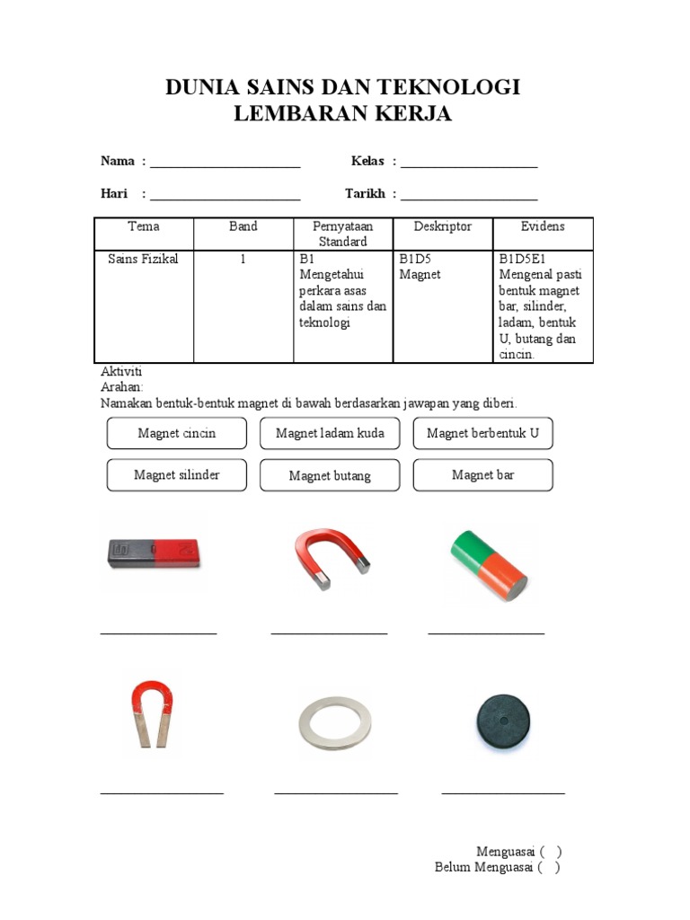 Lembaran Kerja Magnet Pdf