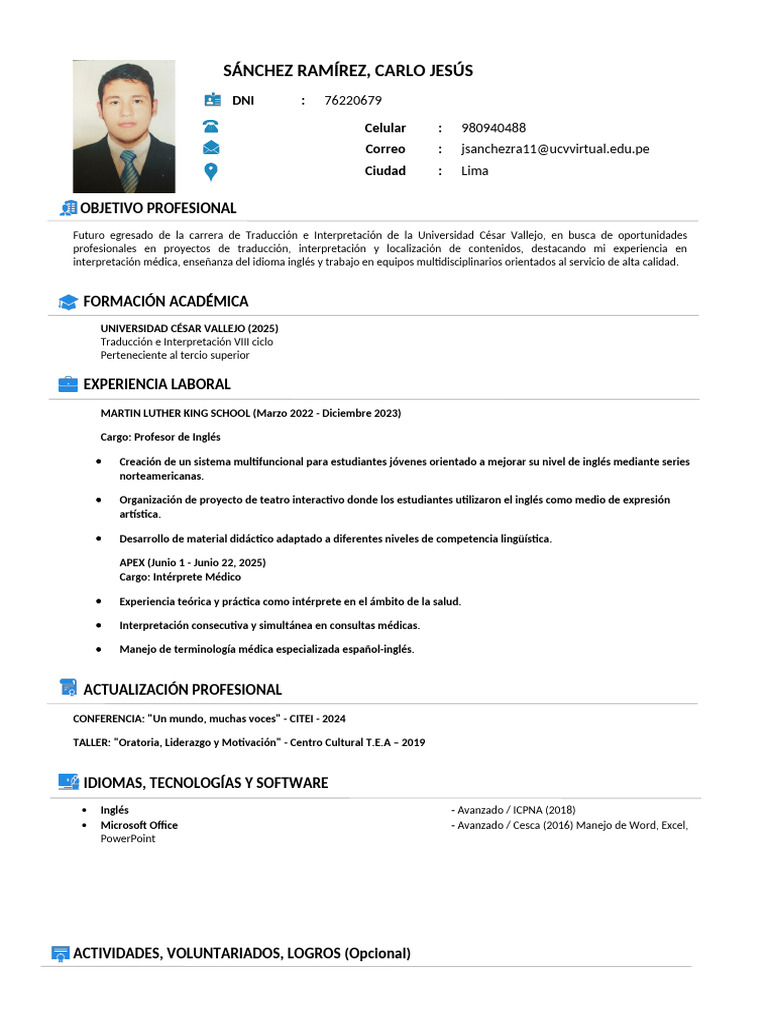 Modelo de CV Actualizado 2026 | PDF | Maestros