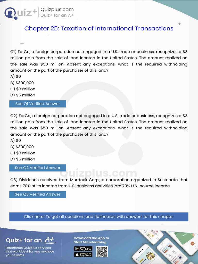 Forco a Foreign Corporation Not Engaged in a Us Trade or Business ...