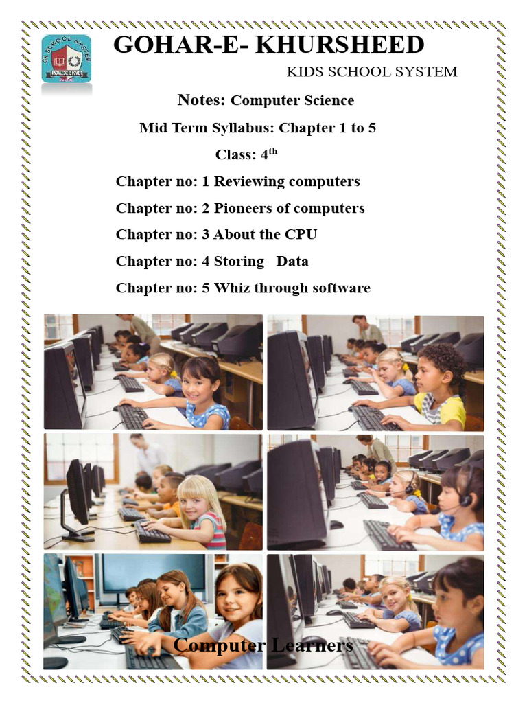 4th Computer Notes MCQs | PDF | Computer Data Storage | Computing