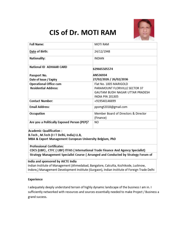 CIS DR Moti Ram 2nd April 2026 | PDF