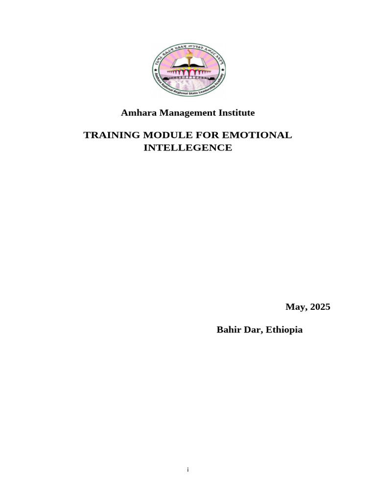 Emotional Intellkegence Module Revised | PDF | Emotional Intelligence ...