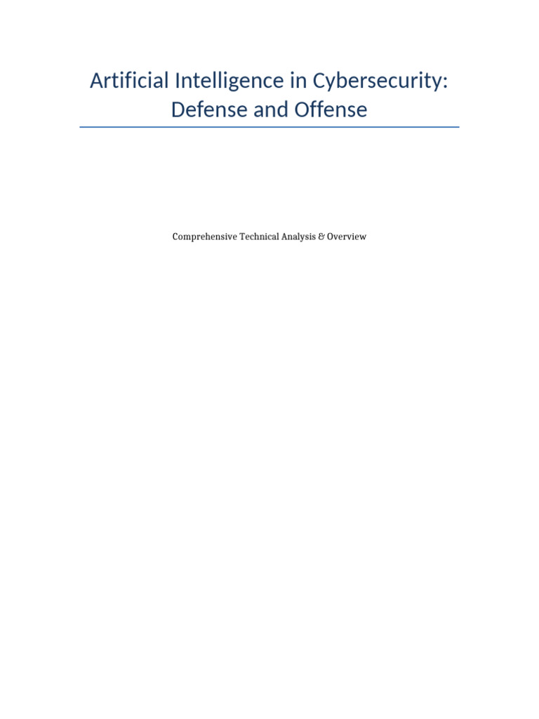 AI in Cybersecurity | PDF | Artificial Intelligence | Intelligence (AI ...