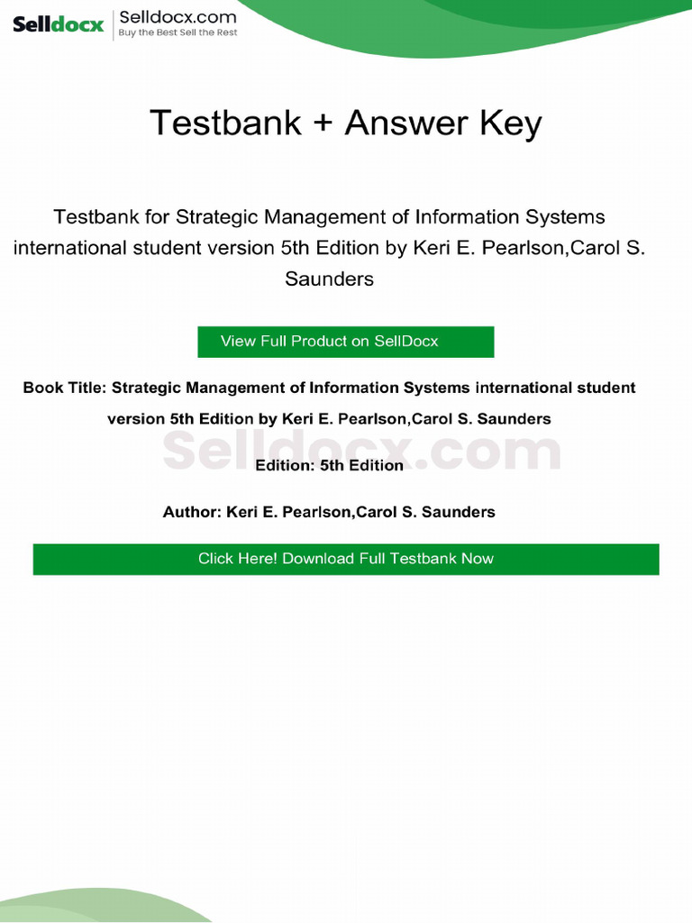 Question Bank for Strategic Management of Information Systems ...