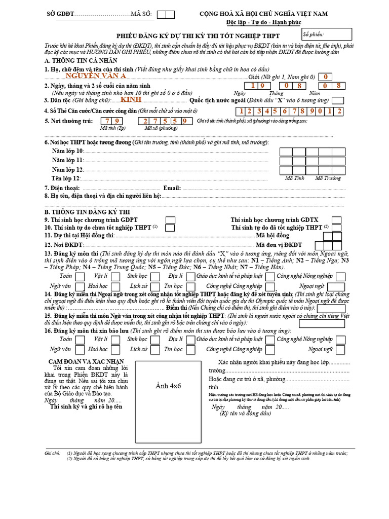 2026_MAU_PHIEU_DKDT - Phat Hanh - Final | PDF