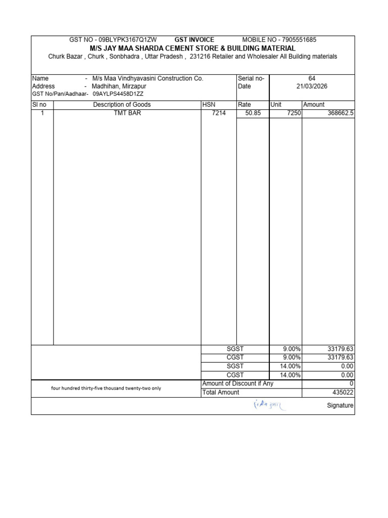 64 Invoice | PDF