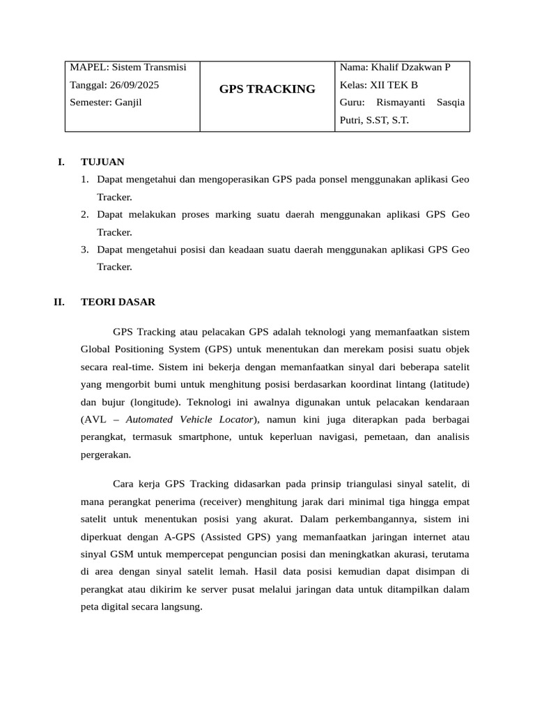 GPS Tracking | PDF