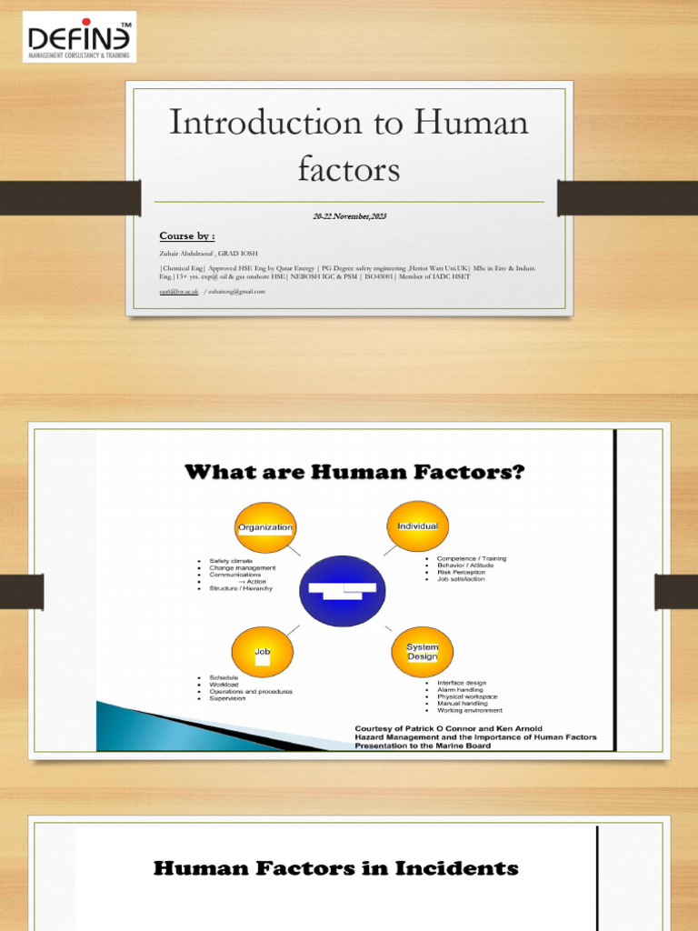 Introduction To Human Factors | PDF