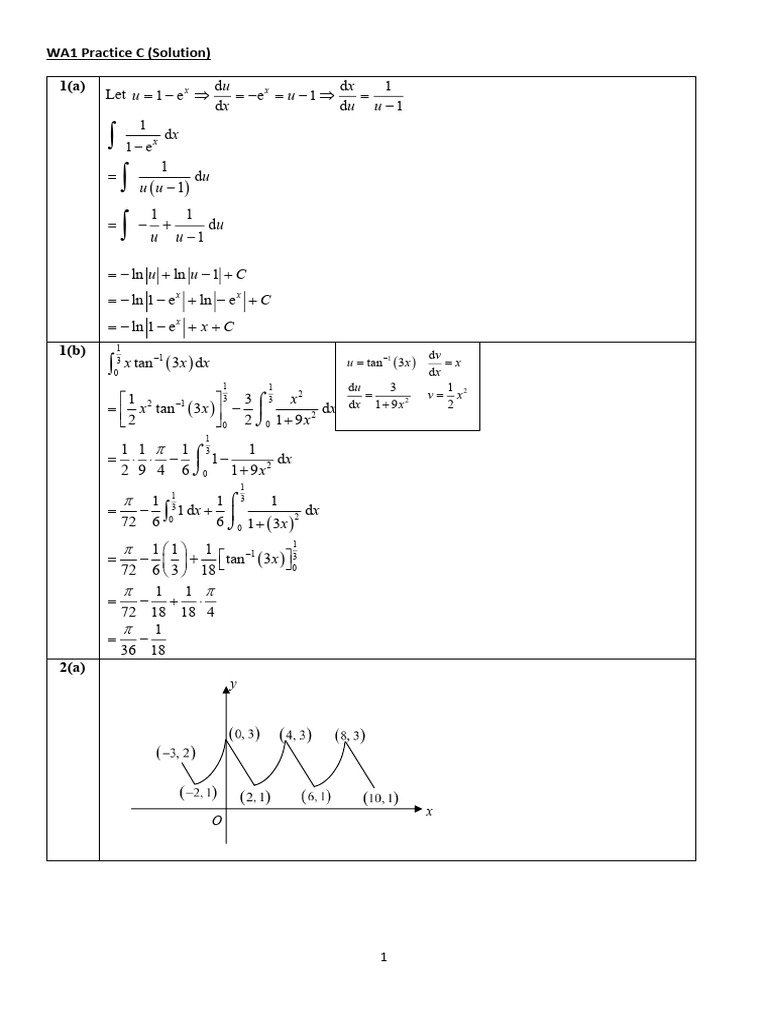 2026 JC2 H2MA WA1 Practice C (Solution) | PDF