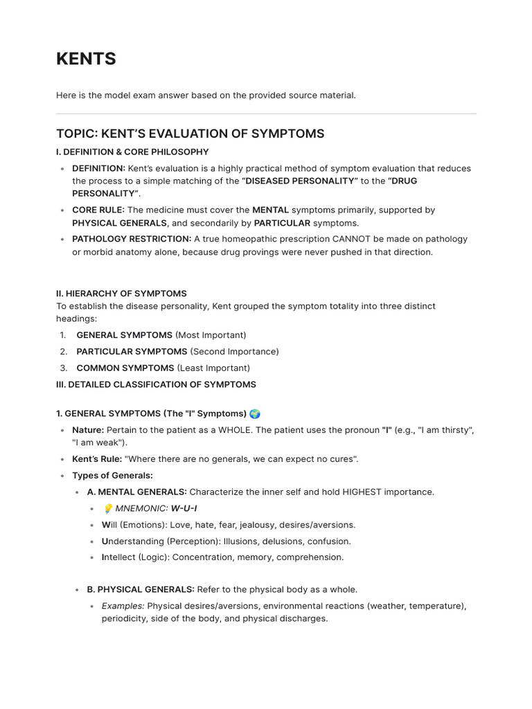 Kents | PDF | Diseases And Disorders | Clinical Medicine