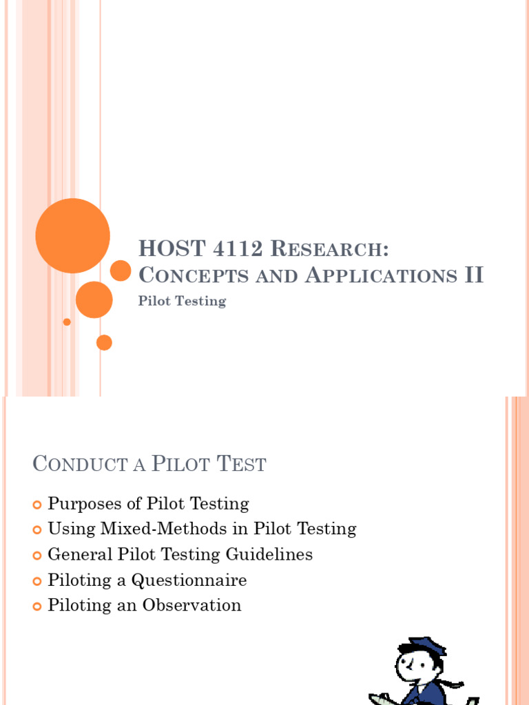 Step 1. Pilot Tests | PDF | Observation | Sampling (Statistics)