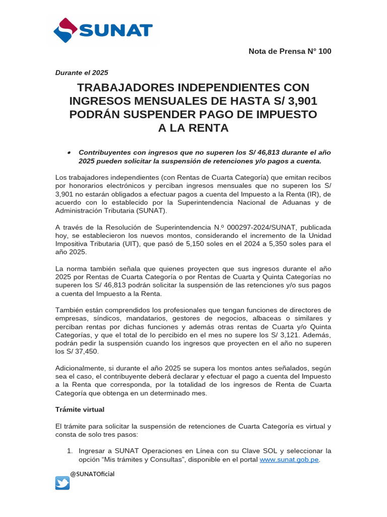 Not a Pren San 1002024 | PDF | Impuestos
