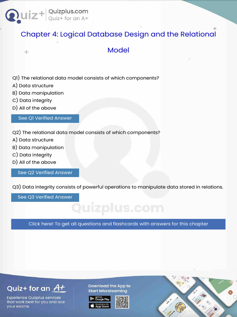 The Relational Data Model Consists of Which Components | PDF ...