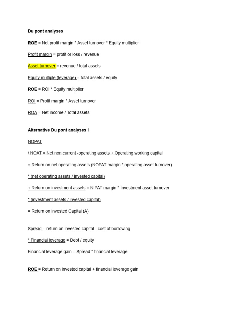 RAV Cheat Sheet | PDF | Leverage (Finance) | Discounted Cash Flow