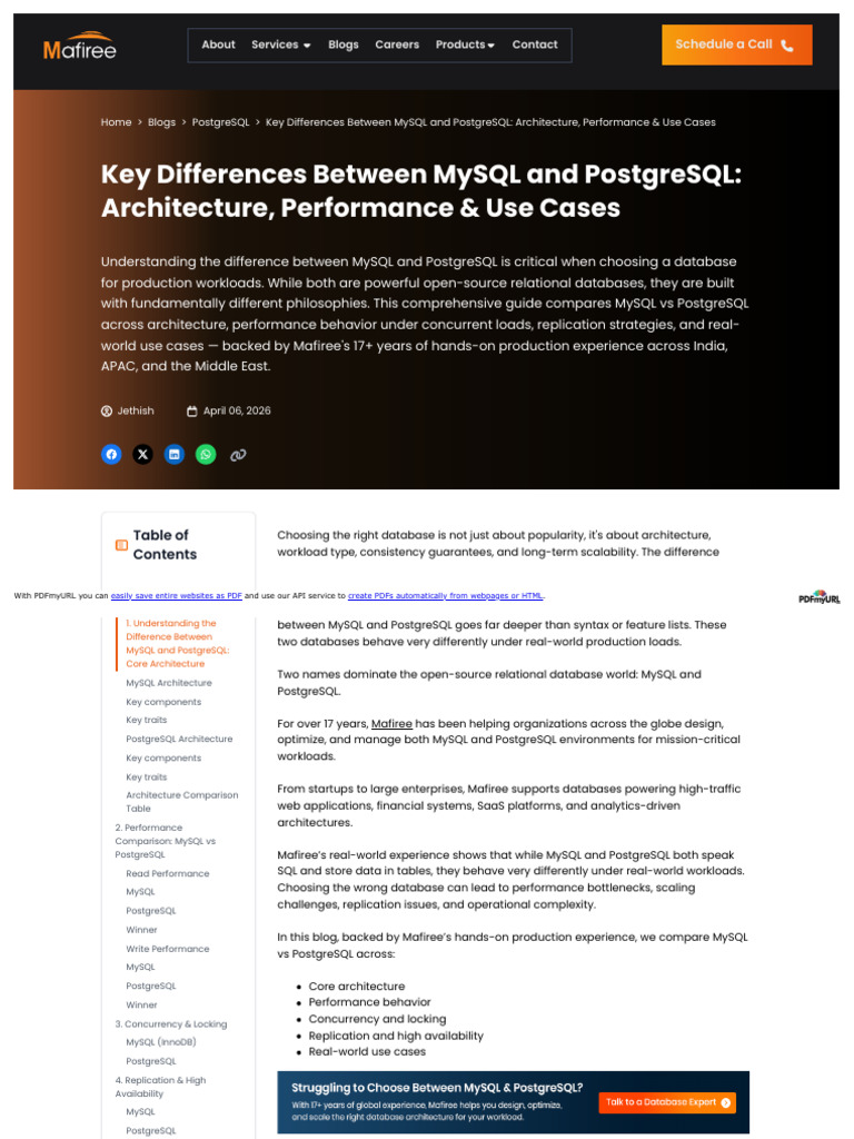 Key Differences Between MySQL and PostgreSQL: Architecture, Performance ...