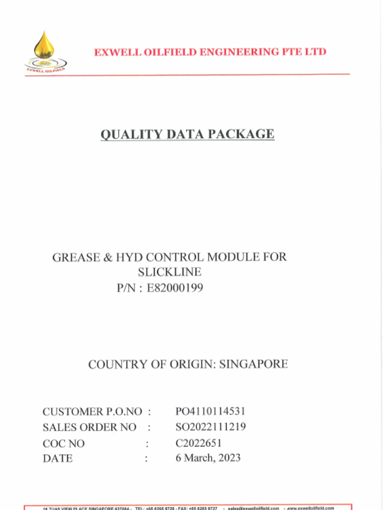 01 c2022651 - e82000199 Grease & Hyd Control Module for Slickline | PDF