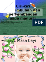 Ciri-Ciri Pertumbuhan Dan Perkembangan Pada Manusia