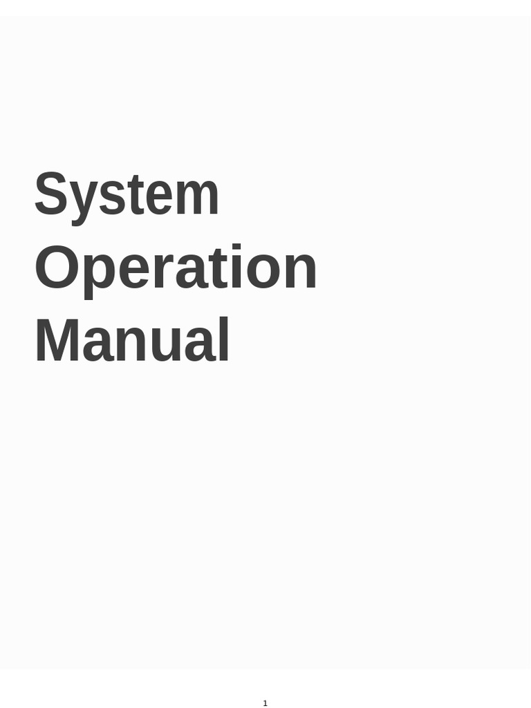 General System Operation Manual | PDF | Cartesian Coordinate System ...