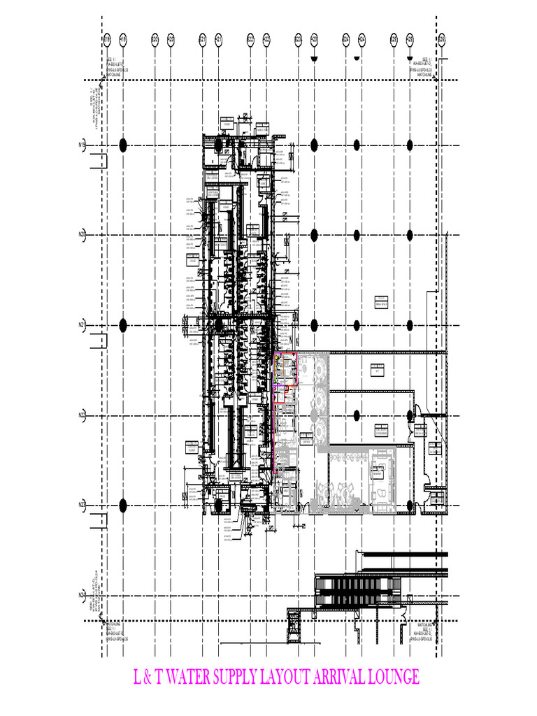 Arrival Lounge-l & t Water Supply Layout With Proposed Phe Layouts | PDF