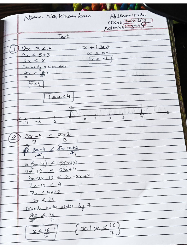 Mathematics Test Roll No 10236 | PDF