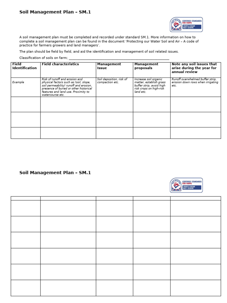 Soil Management Plan | PDF