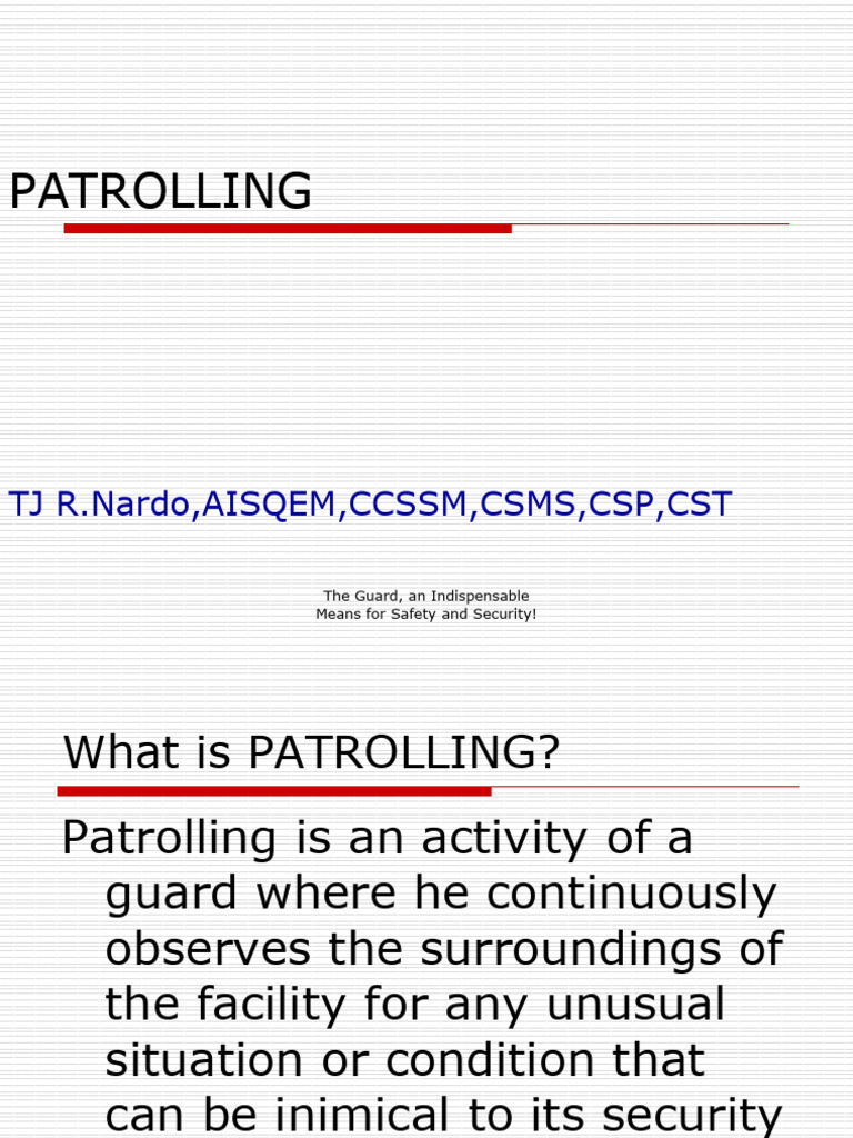 Patrolling | PDF