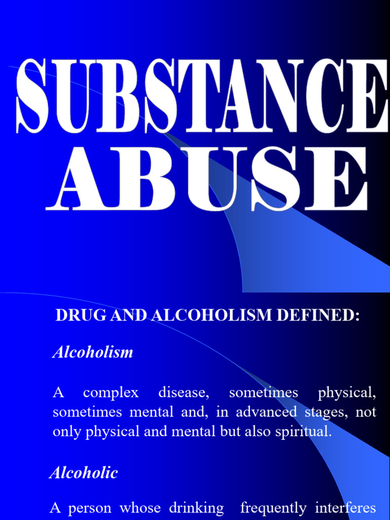 Substance Abuse | PDF | Alcoholism | Morphine