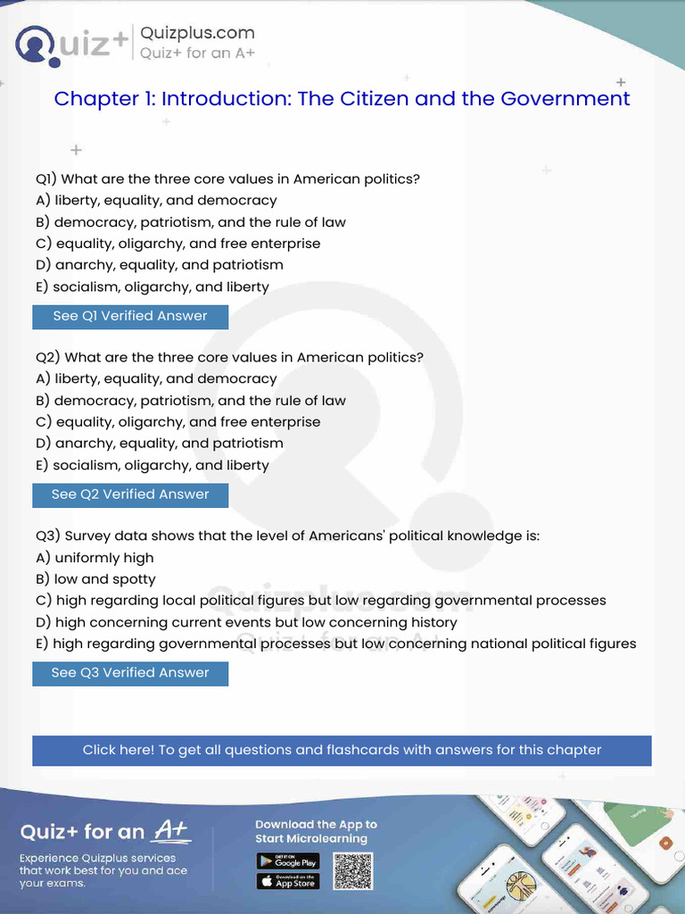 What Are the Three Core Values in American Politics | PDF | United ...