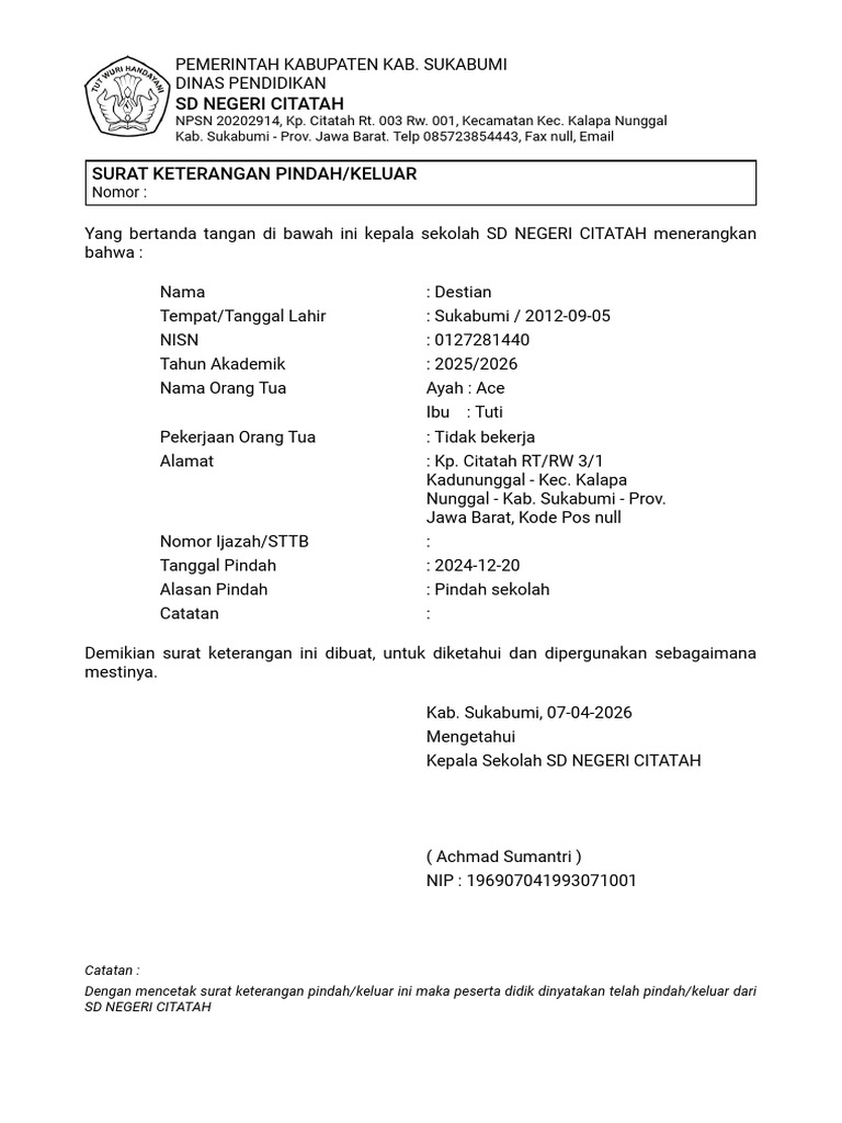 SK Destian 2012 | PDF