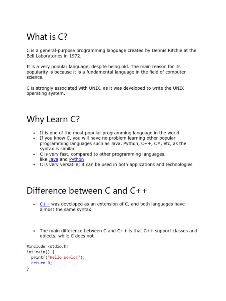 What Is C Programming | PDF | Boolean Data Type | Integer (Computer ...