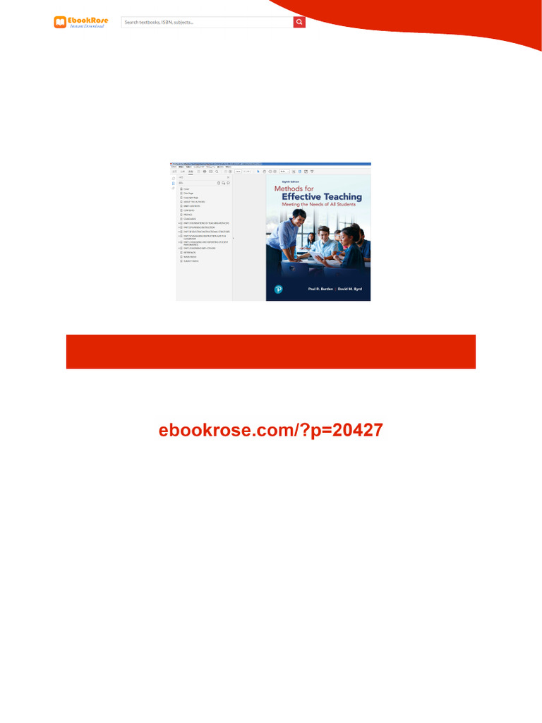 Original PDF Methods for Effective Teaching Meeting the Needs of All ...