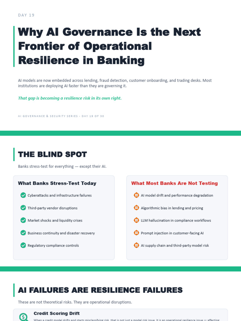 Why AI Governance is the Next Frontier of Operational Resilience in ...