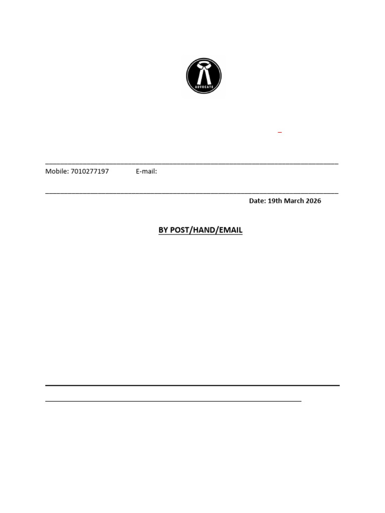 Notice Bajaj[1] | PDF | Arbitration | Arbitral Tribunal