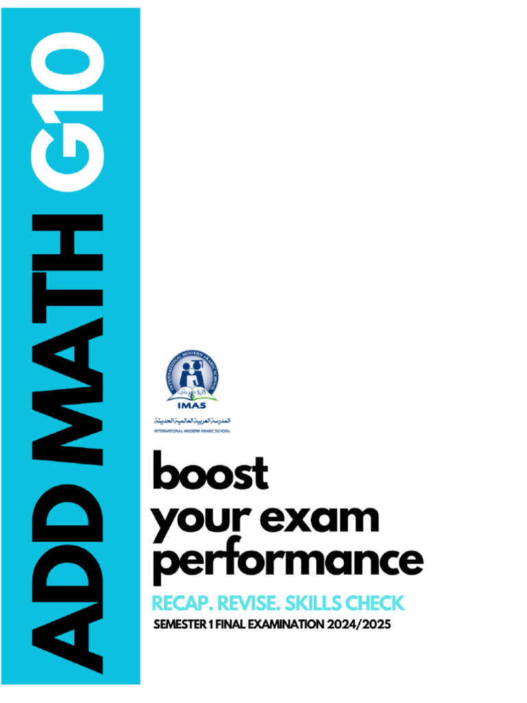 g10 Add Math Revision Package (1) | PDF | Function (Mathematics ...