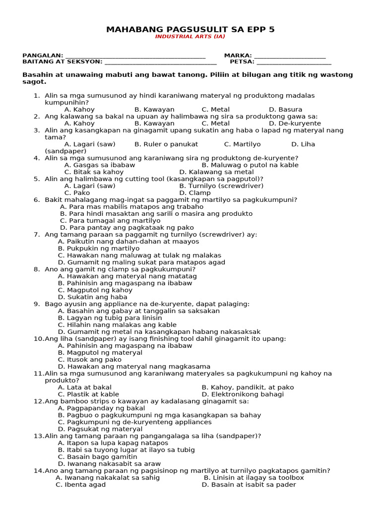 EPP-IA 5 Q4 PT | PDF