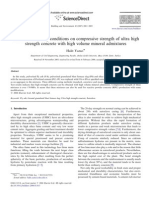 STEAM CURING RELATED The Effect of Curing Conditions On Compressive Strength of Ultra High Strength Concrete With High Volume Mineral Admixtures