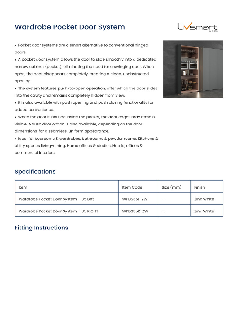 Wardrobe Pocket Door System (1) | PDF