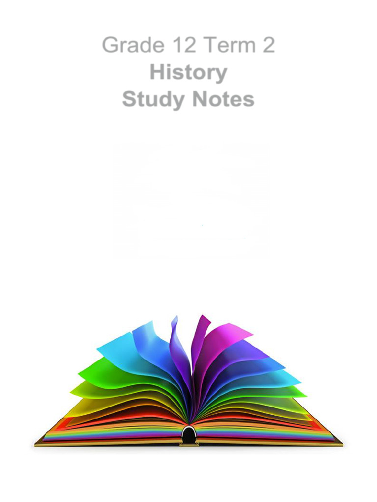 History Term 2 Study Notes | PDF | Apartheid | Nelson Mandela