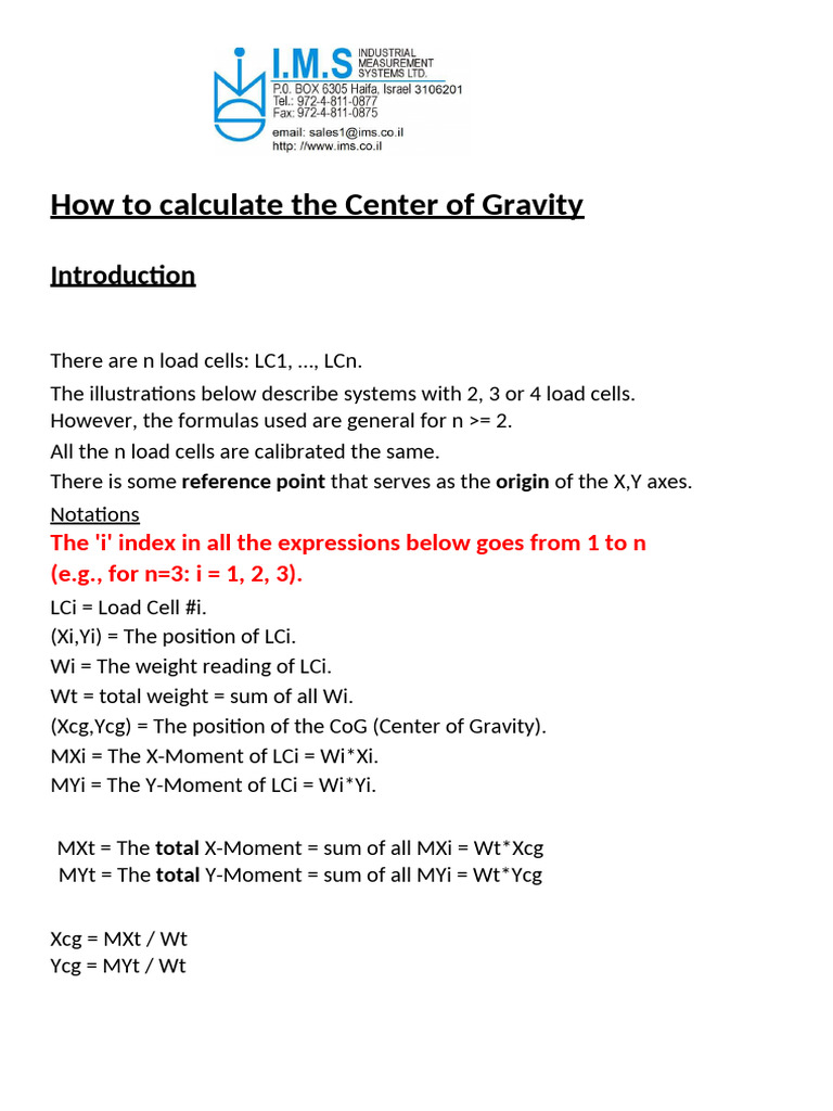 How to Calculate the Center of Gravity | PDF | Mathematics