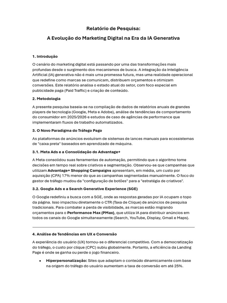 A Evolução Do Marketing Digital Na Era Da IA Generativa | PDF ...
