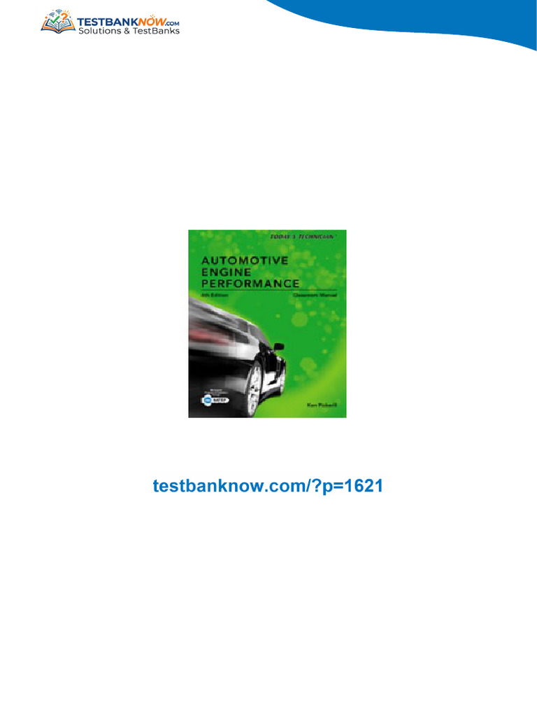 Read Solution Manual for Todays Technician Automotive Engine ...