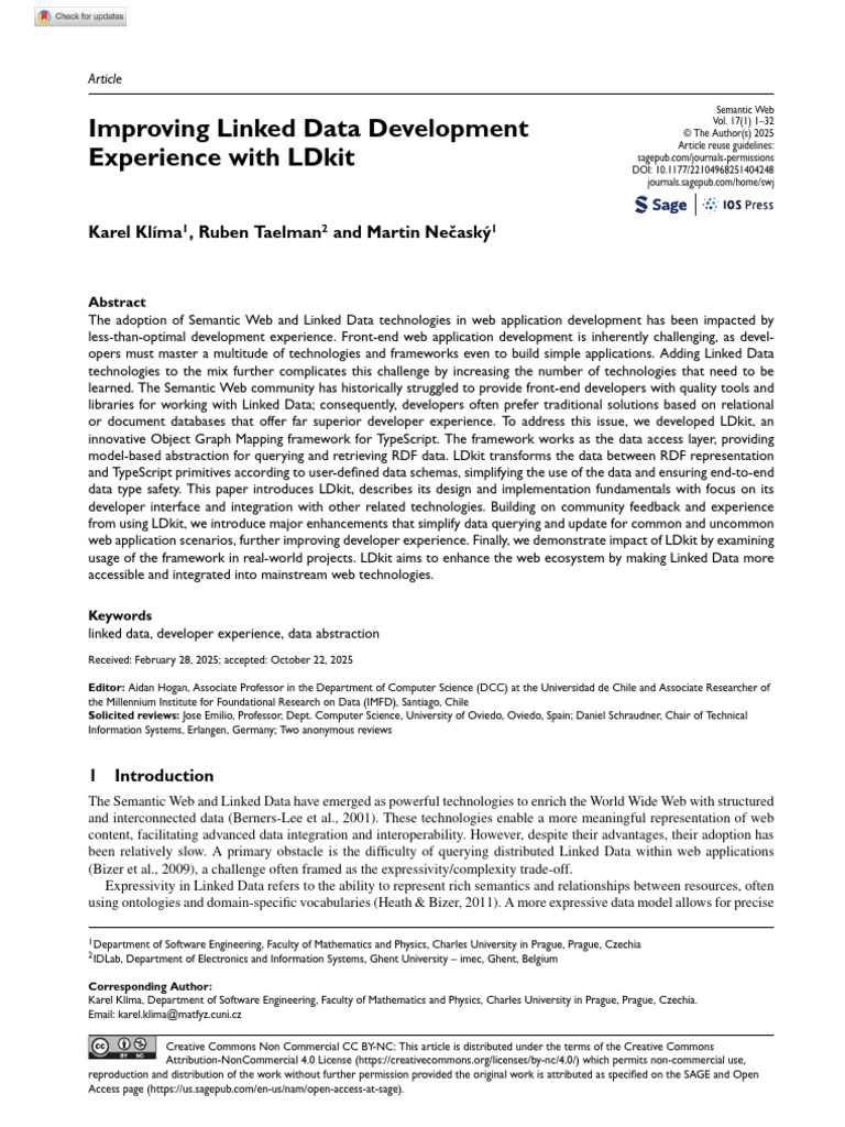 Klíma Et Al 2025 Improving Linked Data Development Experience With ...